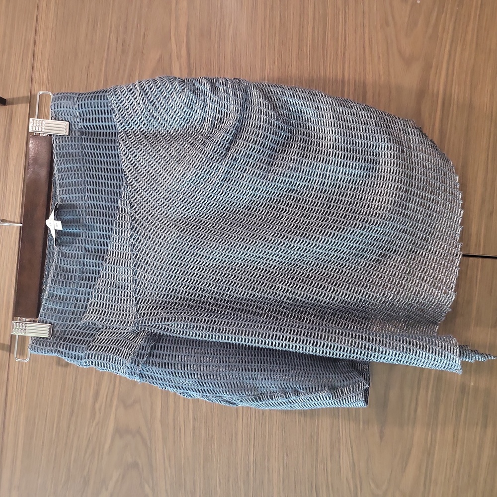 IRO  Gray Metalic Mesh Skirt IRO  SIZE 34 Us 00